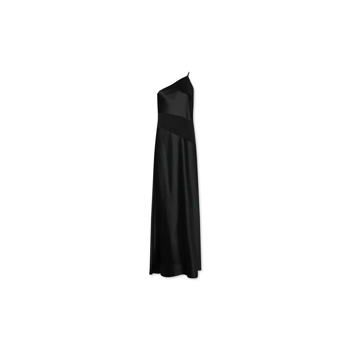 Υφασμάτινα Γυναίκα Φορέματα Calvin Klein Jeans ASYMMETRIC SHINE SLIP DRESS WOMEN ΜΑΥΡΟ