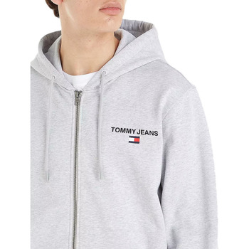 Tommy Hilfiger TOMMY JEANS ENTRY GRAPHIC REGULAR FIT ZIP HOODIE MEN ΓΚΡΙ- ΛΕΥΚΟ