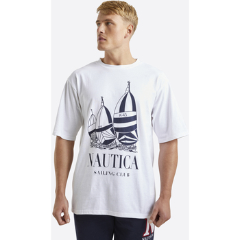 Υφασμάτινα Άνδρας Αμάνικα / T-shirts χωρίς μανίκια Nautica Denton Oversized Άσπρο