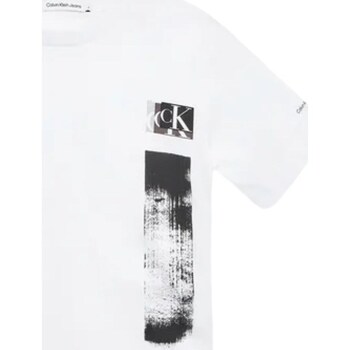 Υφασμάτινα Αγόρι T-shirt με κοντά μανίκια Calvin Klein Jeans IB0IB01767 Άσπρο