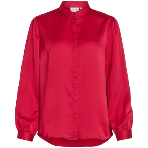 Υφασμάτινα Γυναίκα Μπλούζες Vila Noos Ellette Satin Shirt - Love Potion Ροζ