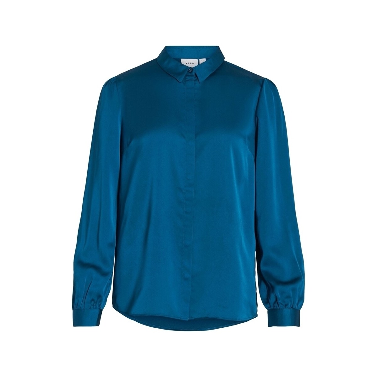 Vila  Μπλούζα Vila Noos Ellette Satin Shirt - Moroccan Blue