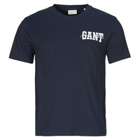 Υφασμάτινα Άνδρας T-shirt με κοντά μανίκια Gant ARCH SCRIPT SS T-SHIRT Marine