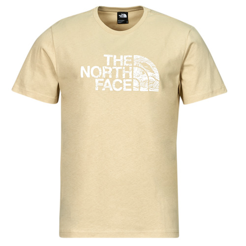 Υφασμάτινα Άνδρας T-shirt με κοντά μανίκια The North Face WOODCUT Beige
