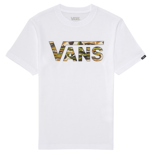Υφασμάτινα Αγόρι T-shirt με κοντά μανίκια Vans BY VANS CLASSIC LOGO FILL Άσπρο