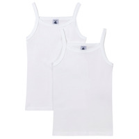 Υφασμάτινα Κορίτσι Αμάνικα / T-shirts χωρίς μανίκια Petit Bateau A0AA6 X2 Άσπρο