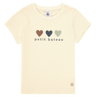 Υφασμάτινα Κορίτσι T-shirt με κοντά μανίκια Petit Bateau MADISON Beige
