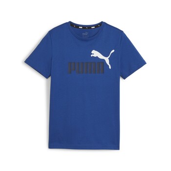 Υφασμάτινα Αγόρι T-shirt με κοντά μανίκια Puma ESS+ 2 COL LOGO TEE B Μπλέ