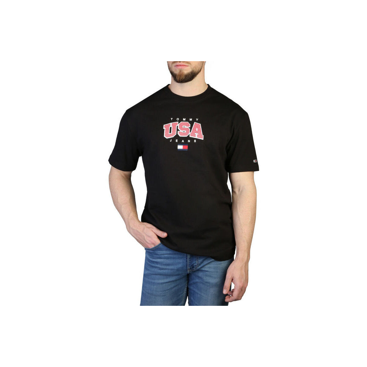 Υφασμάτινα Άνδρας T-shirt με κοντά μανίκια Tommy Hilfiger - dm0dm16406 Black
