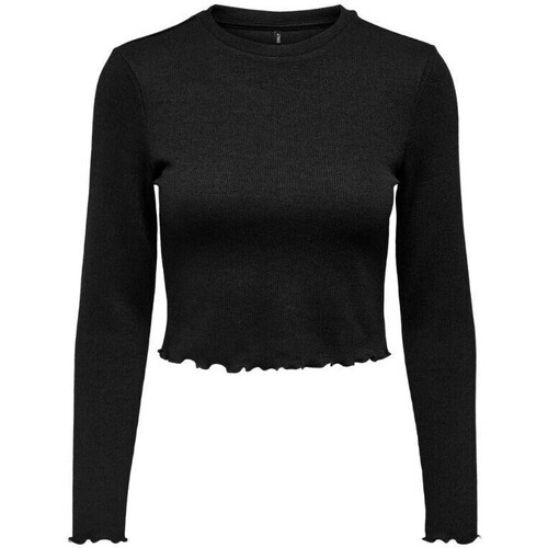 Υφασμάτινα Γυναίκα T-shirts & Μπλούζες Only 15210610 KITTY Black