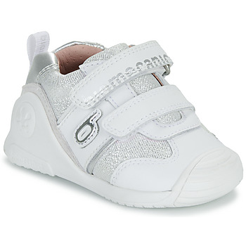 Παπούτσια Κορίτσι Χαμηλά Sneakers Biomecanics ZAPATO METALIZADO Άσπρο / Silver