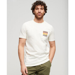 Υφασμάτινα Άνδρας T-shirts & Μπλούζες Superdry Vintage vl cali Άσπρο
