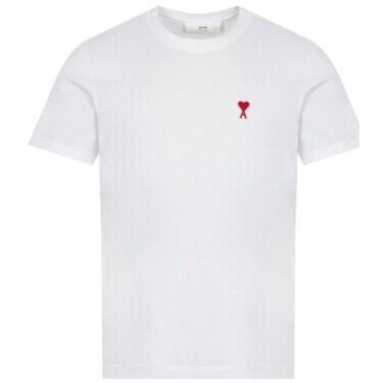 Υφασμάτινα Άνδρας T-shirts & Μπλούζες Ami Paris T SHIRT  DE COEUR UNISEXE BLANC UTS001.724 Άσπρο