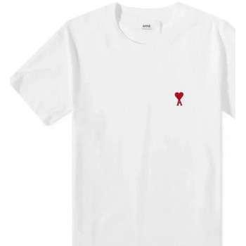 Υφασμάτινα Άνδρας T-shirts & Μπλούζες Ami Paris T SHIRT  DE COEUR UNISEXE  LOOSE UTS004.726 Άσπρο