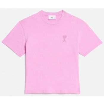 Υφασμάτινα Άνδρας T-shirts & Μπλούζες Ami Paris     T SHIRT  DE COEUR UNISEXE LOOSE UTS004.726 PINK Ροζ