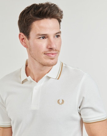 Fred Perry TWIN TIPPED FRED PERRY SHIRT Άσπρο / Beige