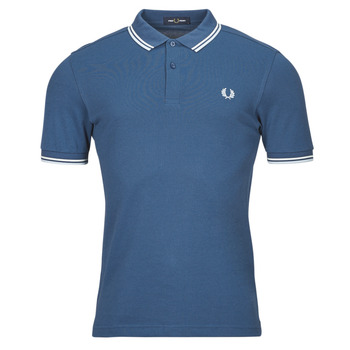 Fred Perry TWIN TIPPED FRED PERRY SHIRT Μπλέ / Άσπρο