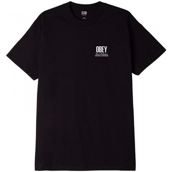 Υφασμάτινα Άνδρας T-shirts & Μπλούζες Obey visual ind. worldwide Black