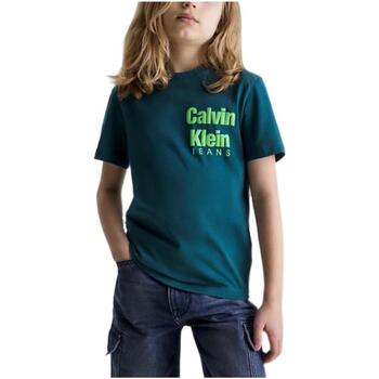 Υφασμάτινα Αγόρι T-shirt με κοντά μανίκια Calvin Klein Jeans  Green