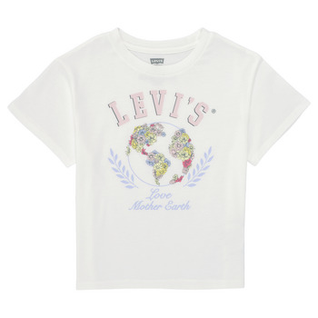 Υφασμάτινα Κορίτσι T-shirt με κοντά μανίκια Levi's EARTH OVERSIZED TEE Άσπρο