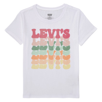 Υφασμάτινα Κορίτσι T-shirt με κοντά μανίκια Levi's ORGANIC RETRO LEVIS SS TEE Multicolour / Άσπρο