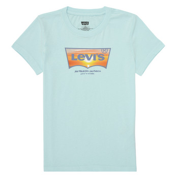 Υφασμάτινα Αγόρι T-shirt με κοντά μανίκια Levi's SUNSET BATWING TEE Μπλέ / Orange
