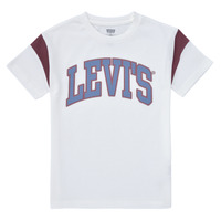 Υφασμάτινα Αγόρι T-shirt με κοντά μανίκια Levi's LEVI'S PREP SPORT TEE Άσπρο / Μπλέ / Red