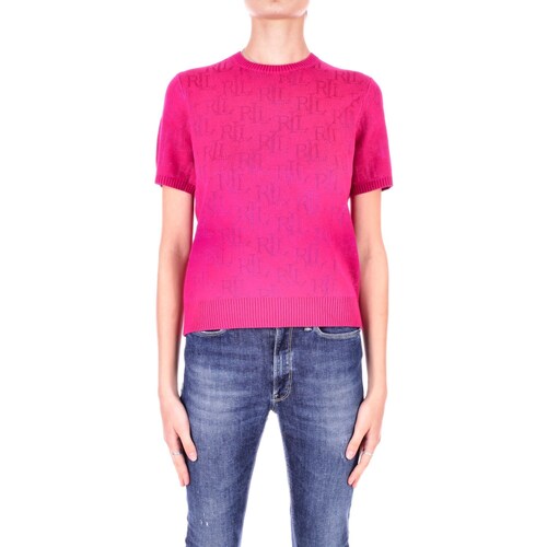 Υφασμάτινα Γυναίκα T-shirt με κοντά μανίκια Ralph Lauren 200909156 Ροζ