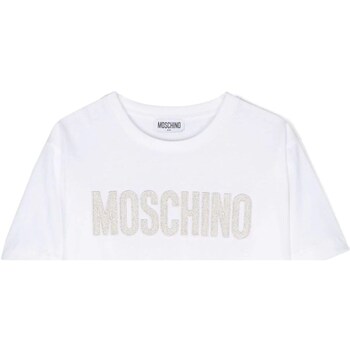 Υφασμάτινα Κορίτσι T-shirt με κοντά μανίκια Moschino HDM060LAA10 Άσπρο