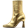 Παπούτσια Γυναίκα Χαμηλές Μπότες Angel Alarcon METALLIC LEATHER HIGH HEEL ANKLE BOOTS WOMEN ΧΡΥΣΟ