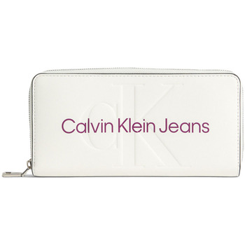 Τσάντες Γυναίκα Πορτοφόλια Calvin Klein Jeans SCULPTED WALLET WOMEN ΛΕΥΚΟ- ΜΩΒ