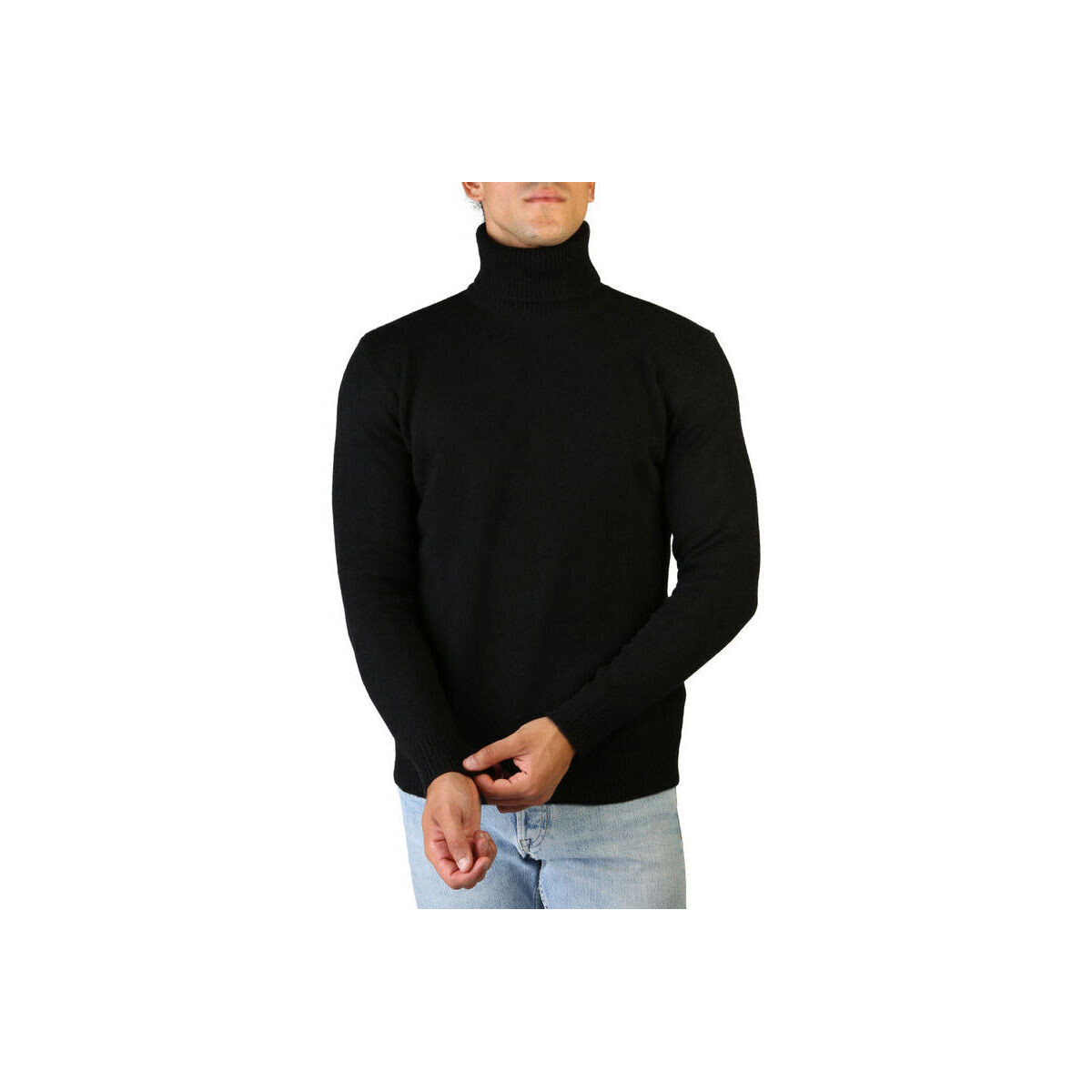 Υφασμάτινα Άνδρας Πουλόβερ 100% Cashmere Jersey roll neck Black
