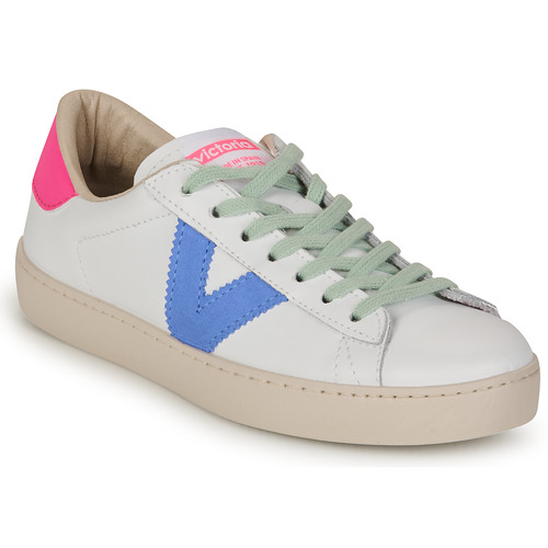Παπούτσια Γυναίκα Χαμηλά Sneakers Victoria BERLIN Άσπρο / Μπλέ / Ροζ