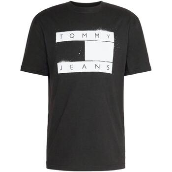 Υφασμάτινα Άνδρας T-shirt με κοντά μανίκια Tommy Hilfiger  Black