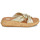 Παπούτσια Γυναίκα Τσόκαρα FitFlop F-Mode Leather-Twist Flatform Slides (Cork Wrap) Gold / Brown