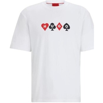 Υφασμάτινα Άνδρας T-shirt με κοντά μανίκια BOSS 50499720 DOOBER Άσπρο
