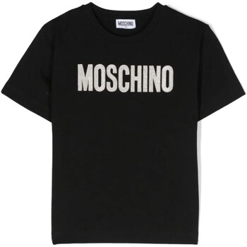 Υφασμάτινα Κορίτσι T-shirt με κοντά μανίκια Moschino HDM060LAA10 Black