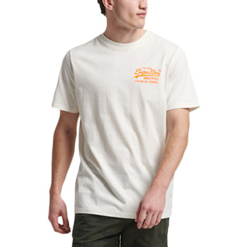 Υφασμάτινα Άνδρας T-shirt με κοντά μανίκια Superdry VINTAGE VL NEON T-SHIRT MEN ΕΚΡΟΥ- ΠΟΡΤΟΚΑΛΙ