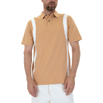 Υφασμάτινα Άνδρας T-shirt με κοντά μανίκια G-Star Raw PRINTED STRIPE POLO T-SHIRT MEN ΚΑΦΕ- ΛΕΥΚΟ