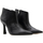 Παπούτσια Γυναίκα Χαμηλές Μπότες Carrano E58949 LEATHER HIGH HEEL ANKLE BOOTS WOMEN ΜΑΥΡΟ