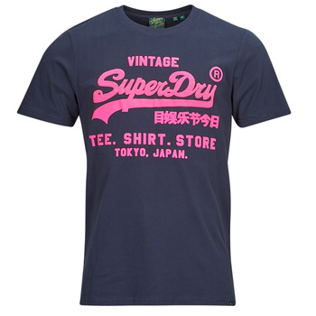Υφασμάτινα Άνδρας T-shirt με κοντά μανίκια Superdry NEON VL T SHIRT Marine