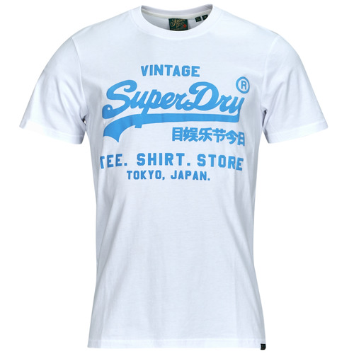Υφασμάτινα Άνδρας T-shirt με κοντά μανίκια Superdry NEON VL T SHIRT Άσπρο