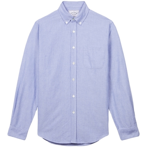 Υφασμάτινα Άνδρας Πουκάμισα με μακριά μανίκια Portuguese Flannel Brushed Oxford Shirt - Blue Μπλέ