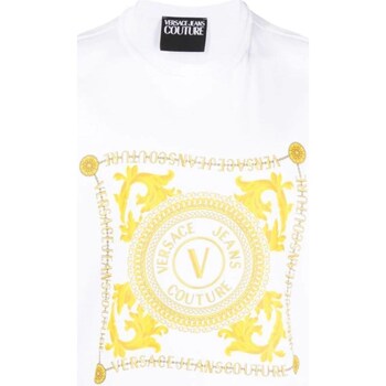 Υφασμάτινα Άνδρας T-shirt με κοντά μανίκια Versace Jeans Couture 75GAHF07-CJ00F Άσπρο