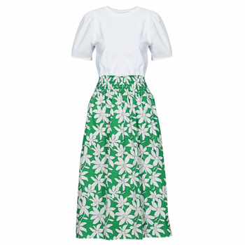 Υφασμάτινα Γυναίκα Μακριά Φορέματα Desigual VEST_MARLON Άσπρο / Green