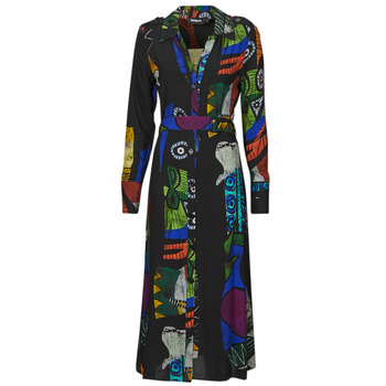 Υφασμάτινα Γυναίκα Μακριά Φορέματα Desigual VEST_DREAM_ LACROIX Black / Multicolour