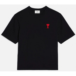 Υφασμάτινα Άνδρας T-shirts & Μπλούζες Ami Paris T SHIRT UTS004.726 Black
