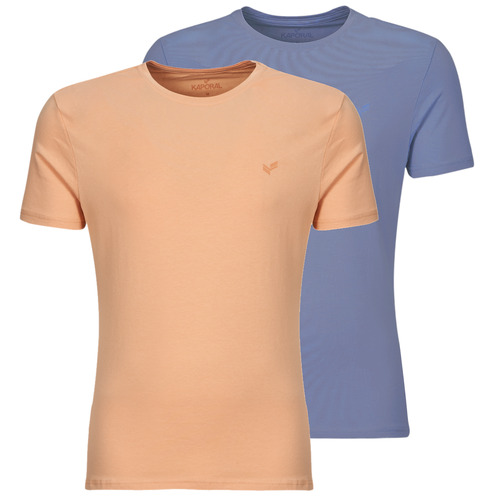 Υφασμάτινα Άνδρας T-shirt με κοντά μανίκια Kaporal RIFT Μπλέ / Orange