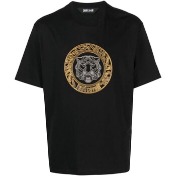 Υφασμάτινα Γυναίκα T-shirt με κοντά μανίκια Roberto Cavalli 75OAHE05-CJ110 Black