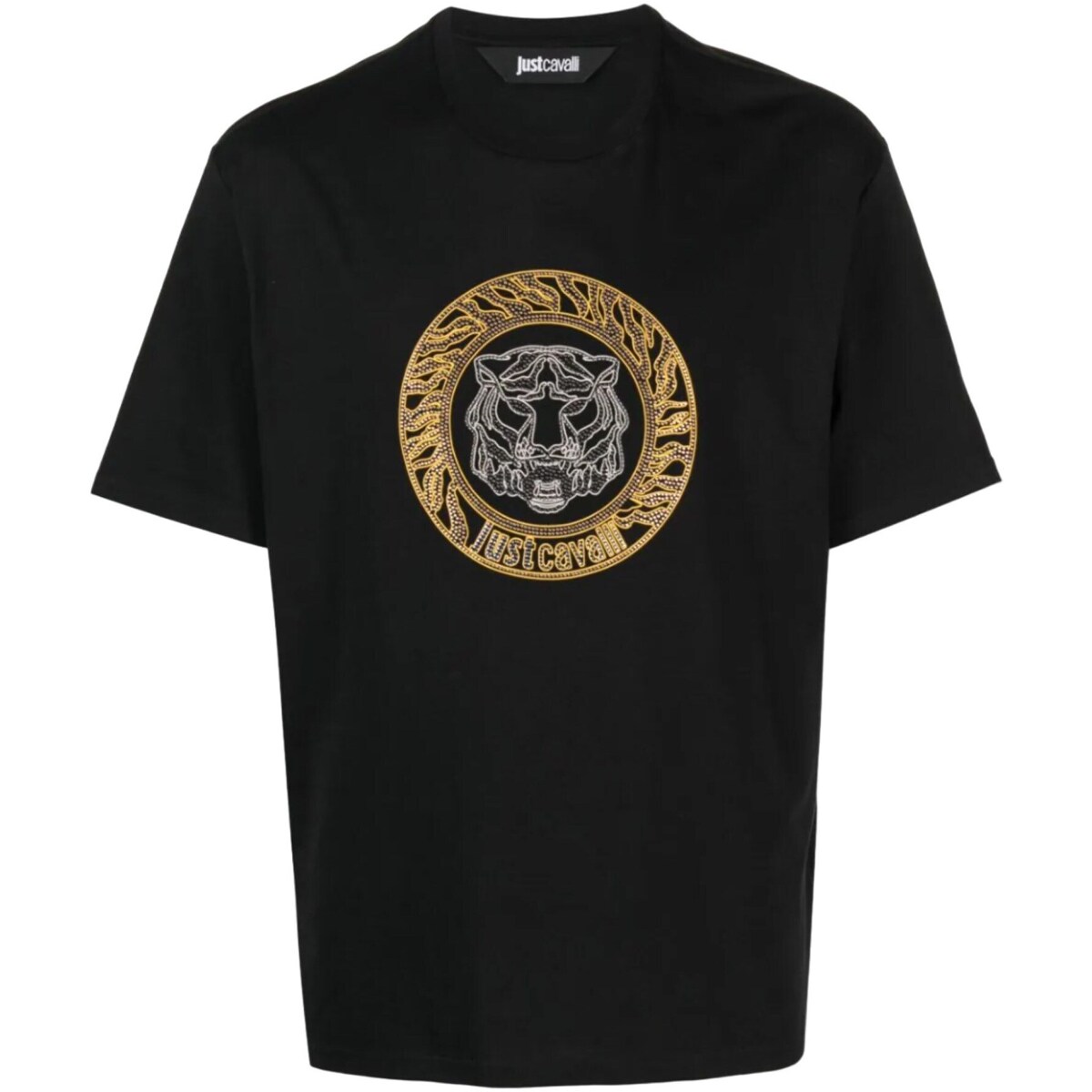 Υφασμάτινα Άνδρας T-shirt με κοντά μανίκια Roberto Cavalli 75OAHE05-CJ110 Black